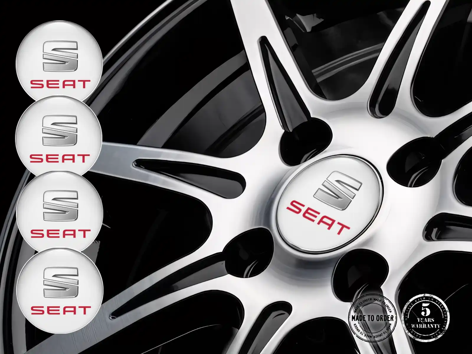 Seat Rademblem Ausgabe Premium Gewölbte Aufkleber